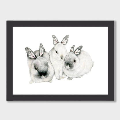 Butterfly Bunny Family Print