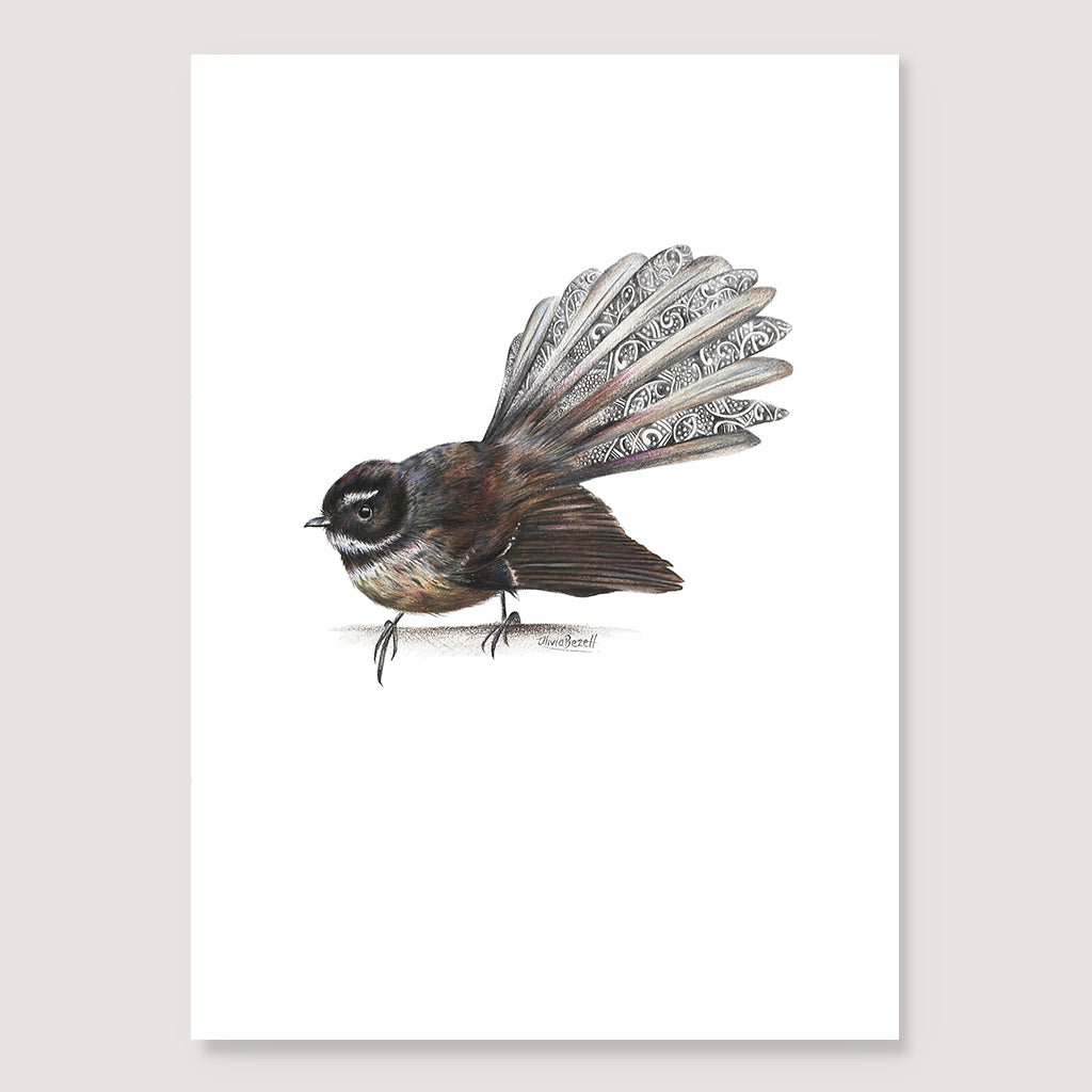 SALE - Fantail print A4