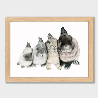 Four Bunnies Print