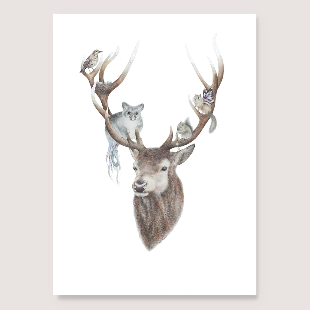 SALE - Life in Antlers print A3