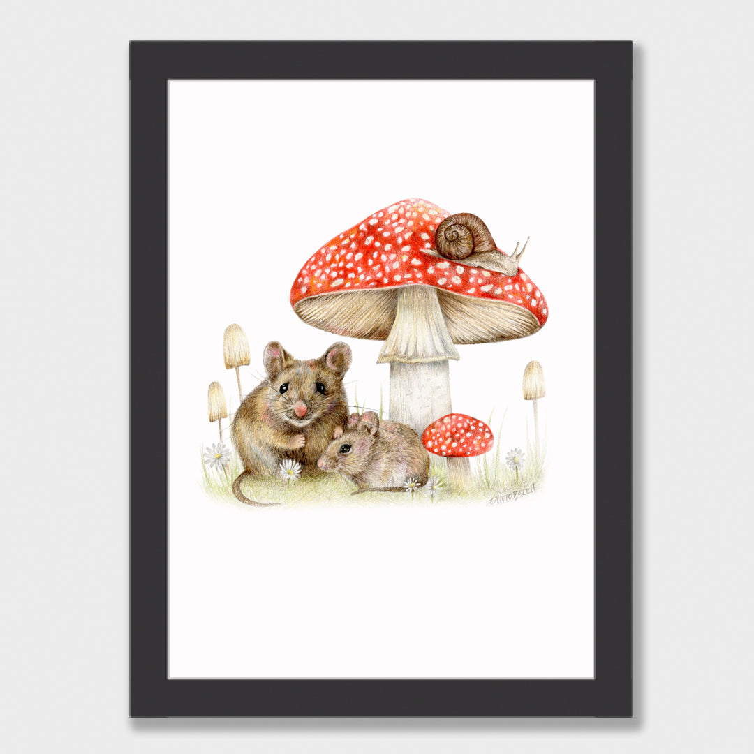 Mice In The Woods Print