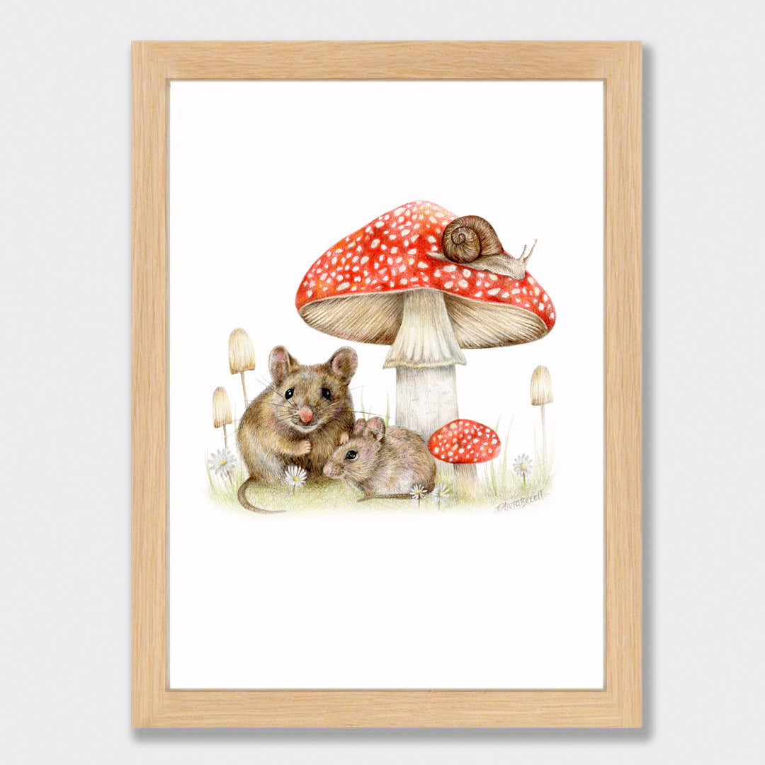 Mice In The Woods Print
