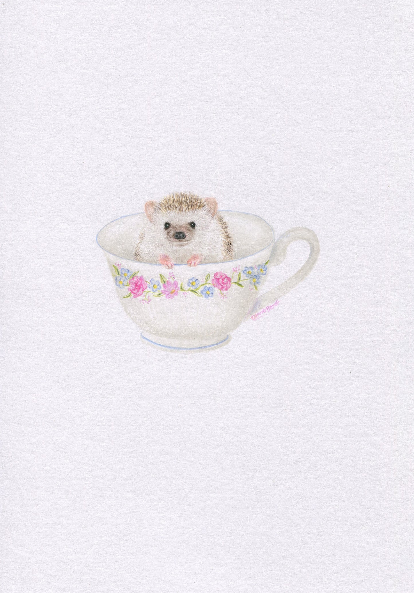 Mini one-off original 'Hedgehog in a Teacup'
