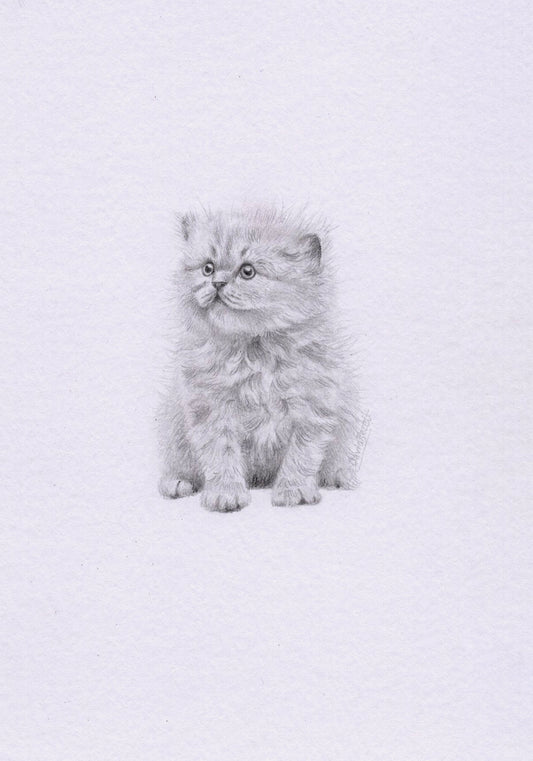 A6 (Extra mini!) Mini one-off original 'Kitten'