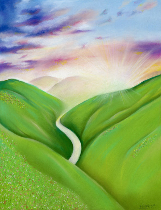 'Sunset Hills' pastel original
