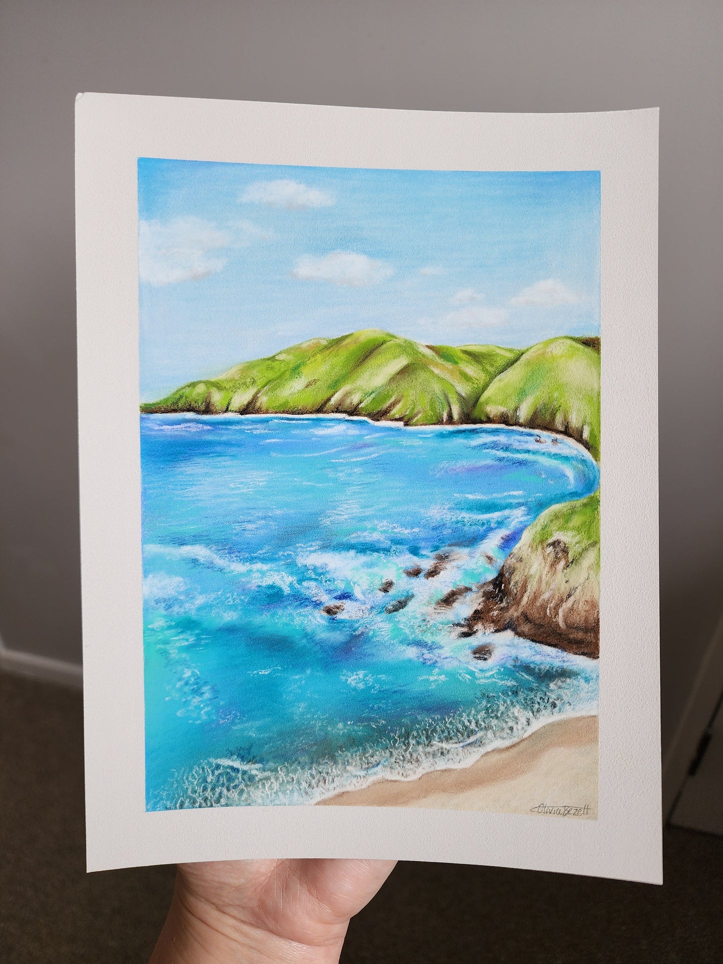 'Ocean View' pastel original