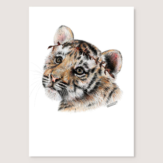 SALE - Tiger Cub print A5