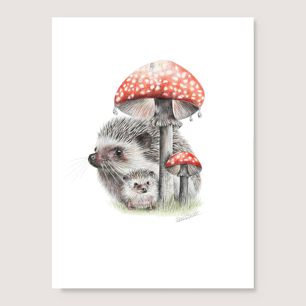 SALE - Mushroom Umbrella print A5