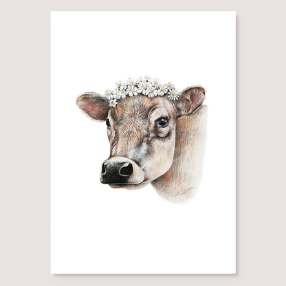 Daisy Cow Print