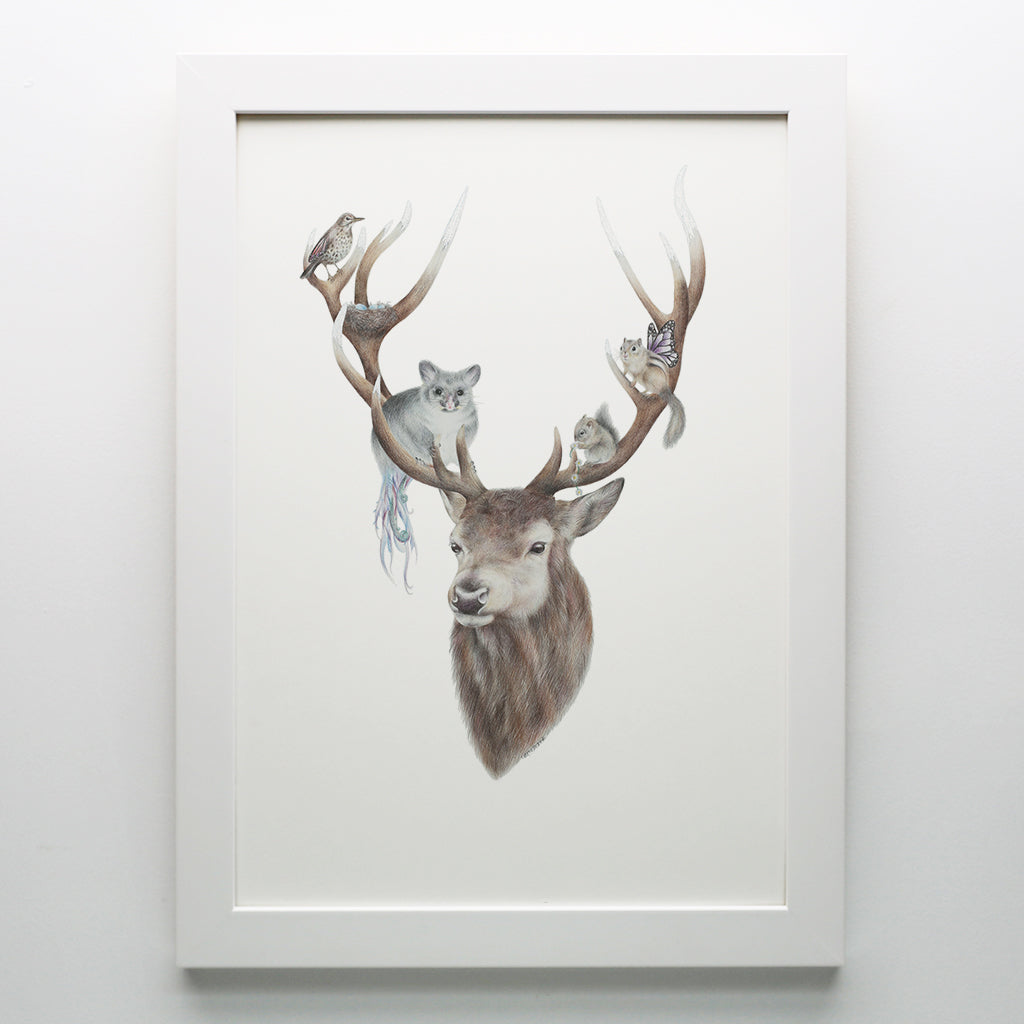 Life in Antlers Print