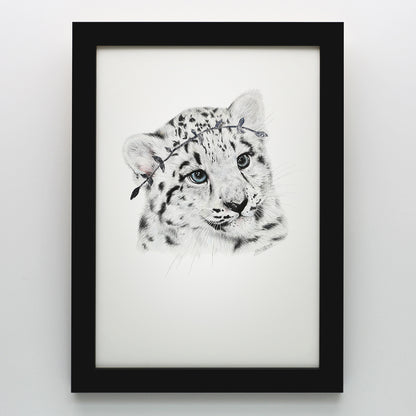 Snow Leopard Cub Print