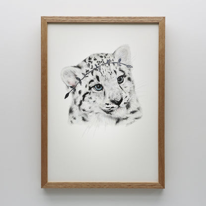 Snow Leopard Cub Print